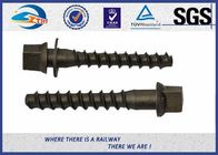 SS Thread Railway Sleeper Screws Zinc Plated / Railway Screw Spikes