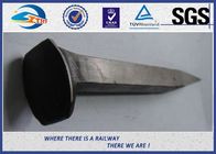Professional ISO Railway Screw Spike Plain / Oxide Black Spikes