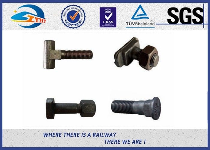 Railroad Fastener Qualified Railway Bolt  with washer / heavy square nuts