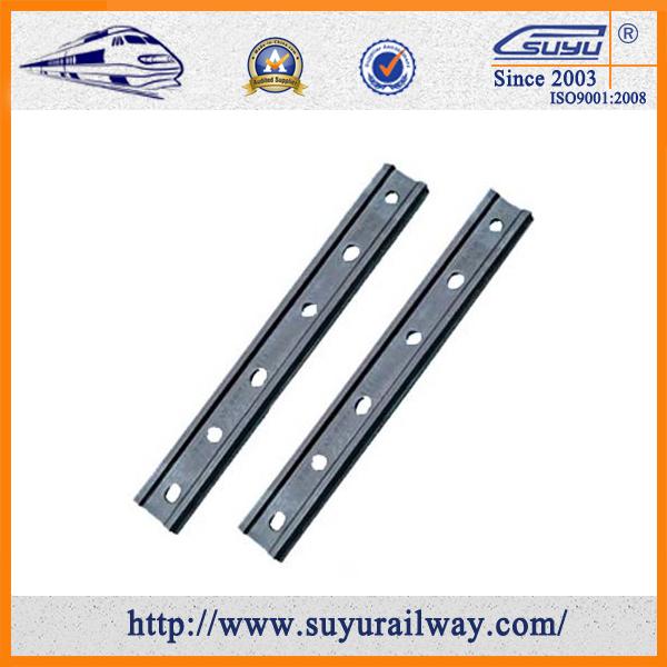 Plain Surface 50 Steel Rail Fish Plate 6 Holes For Fixing Rail