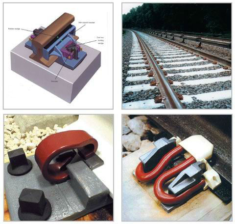 Railway Fast Clip Quick Clamp System 60Si2MnA Painting in Subway