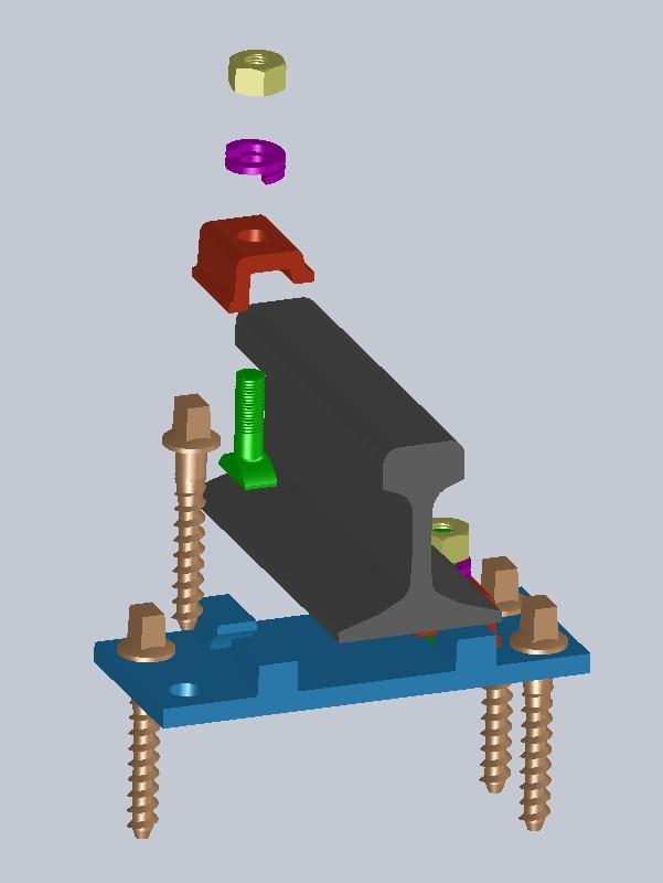 Railway Fast Clip Quick Clamp System 60Si2MnA Painting in Subway
