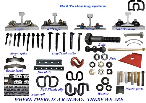 E shape rail clamps railroad elastic clips for railway fastening system