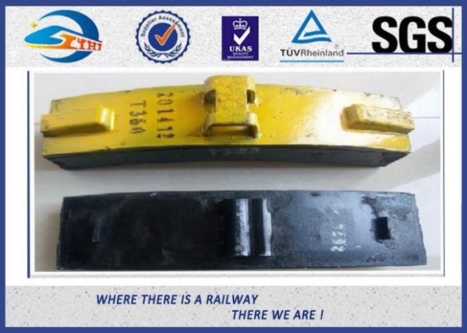 Low Friction Train Wheel Composite Railway Brake Blocks Cast Iron / Locomotive Brake Shoe