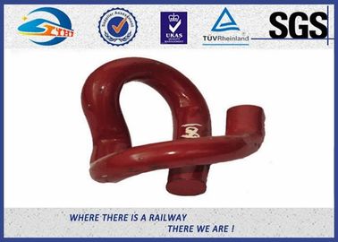 Red Paint PR Type 38Si7 Steel  Railway Elastic Clip For Railway Fastening System