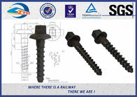 Carbon Steel Q235 Railway Sleeper Screws , Railroad Screw 5.6 Grade