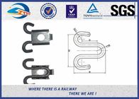 Custom Elastic Rail Spring Steel Clip / Btumen Railway Clips