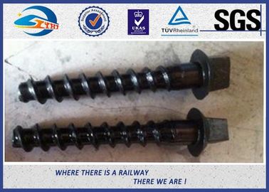 High Hardness 5.6 Grade 35# Railway Screw Spikes , DIN Standard