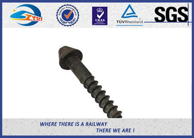 10.9 Grade 40Cr Steel Oxide Black Screw Spike Insert  Plastic Dowel Railway Fasteners