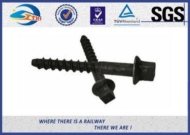 10.9 Grade 40Cr Steel Oxide Black Screw Spike Insert  Plastic Dowel Railway Fasteners