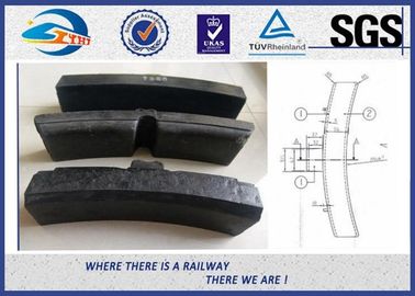 Low Friction Train Wheel Composite Brake Block Cast Iron / Locomotive Brake Shoe