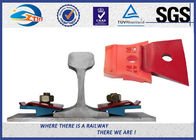 Hot Dip Galvanized  Rail Fastening System With Rail Insulator / Screw Spike