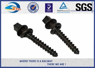 ISO SGS inspected  Q235 35# 45# Railway Sleeper Spikes  Black Oxide Screws