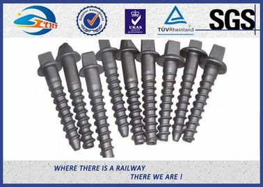 ISO SGS inspected  Q235 35# 45# Railway Sleeper Spikes  Black Oxide Screws