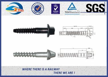 UIC Standard Black Zinc Railway Sleeper Screws For Fastening Rails