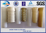 Black Plastic And Rubber Part Railway HDPE And PA66 Dowel For Screw