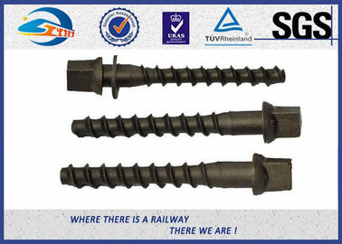 Carbon Steel Q235 Railway Sleeper Screws , Railroad Screw 5.6 Grade