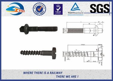 5.6 Grade Carbon Steel Q235 Railway Sleeper Screws Spike HRC22 - HRC32