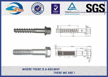 Plain Driving Railroad Spikes Screws For Fasten Sole Plates To Wooden Sleepers