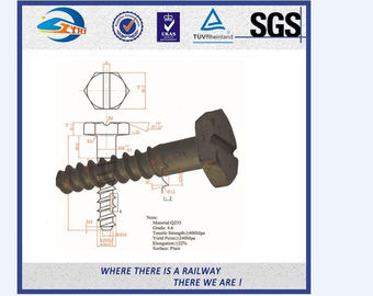 ASTM Hot Dip Galvanized Railway Sleeper Screws Double End Screw Spike