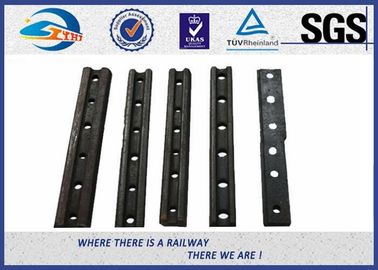 Ordinary rail joints fish plates joint bars on a railway track