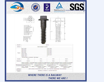 Black ISO Railway Sleeper Screws High Tension Screw Spike 15/16×6-1/2