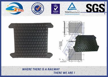 Customized Black Or Red Rubber Rail Support Pad / HDPE Pad Below Rails