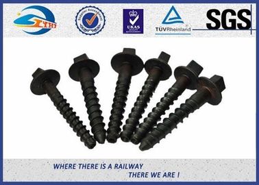 Double Head Screw Spike Railway Sleeper Screws For Railroad Construction