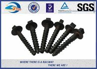 Q235 40Cr Carbon Steel Railway Sleeper Screws Rail Fasteners SGS / ISO9001