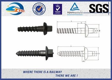 Q235 40Cr Carbon Steel Railway Sleeper Screws Rail Fasteners SGS / ISO9001