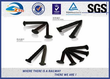 AREM Q235 Carbon Steel Driving Railroad Spikes / Rail Road Spike