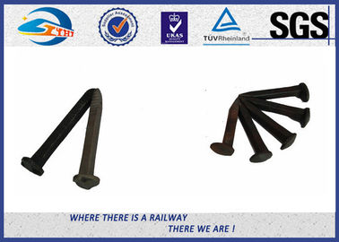 Grade A370 Screw Track Spike / Screw Spikes Railroad For Rail / Wooden Sleeper