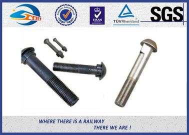 Railway Bolt SGS Inspected , Black Rail Joint Bolt 40Cr Carbon Steel