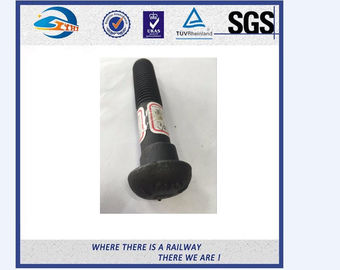 High Strength Galvanised Bolt And Nut / Rail Bolt With Black Anodize