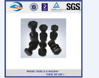 High Strength Galvanised Bolt And Nut / Rail Bolt With Black Anodize