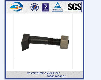 High Strength Galvanised Bolt And Nut / Rail Bolt With Black Anodize