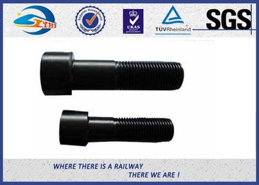 Oxide Black 10.9 Grade Hexagon Railway Bolt Hardness 43 To 47 Cold Bending 90 Degree