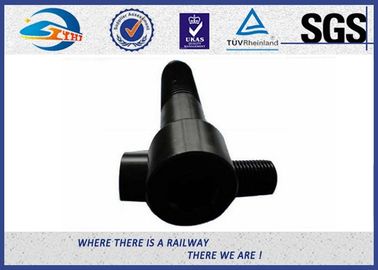 Oxide Black 10.9 Grade Hexagon Railway Bolt Hardness 43 To 47 Cold Bending 90 Degree