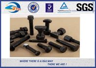 Square Railway Bolt with plain oiled or black oxide color sized 20x130mm