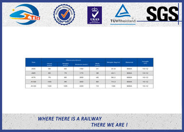 Heavy Din 536 Crane Rail  A75 / Steel Rail Track With Q235B Material