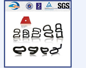 Customized 55Si2Mn 38Si7 Elastic Rail Clips , E Clips Railway Fasteners