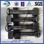 Railway high tensile oval neck black oxide fish bolts 8.8 with nut