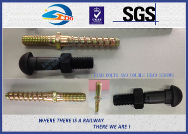 Fastening Part HS26 / HS32 Railway Bolt Double - Head Screws With Golden Colors