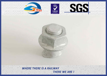 Hot Dip Galvanized Railway Bolt for 9116 Rail Clip , T Anchor Bolts M16 M20 M22