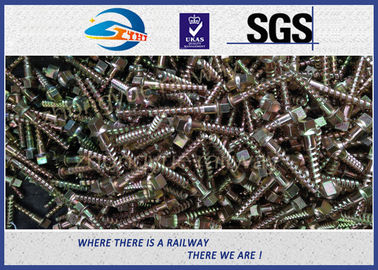 5.6 Grade 35# Railway Sleeper Screws Spikes Carbon Steel Coach Screws