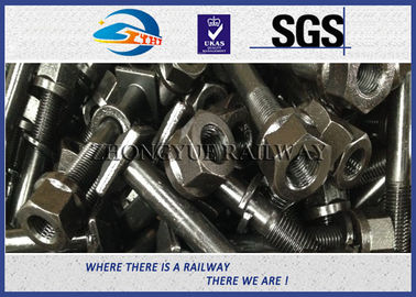 Square Head Railway Bolts With Oiled / Black Oxide BSW7/8''X150mm