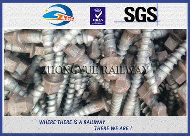 Track Hex Head Railway Sleeper Screws , Square Head Screw Spike