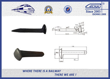 Custom Railroad Track Spikes , Threaded Screw Spike For Rail Fastening Systems