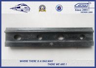 Plain Surface 50 # Steel Rail Fish Plate 6 Holes For Fixing Rail