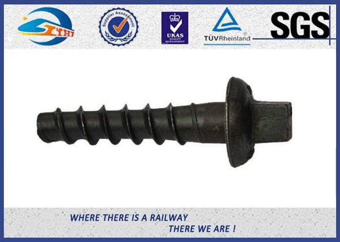 SS Thread Railway Sleeper Screws Zinc Plated / Railway Screw Spikes